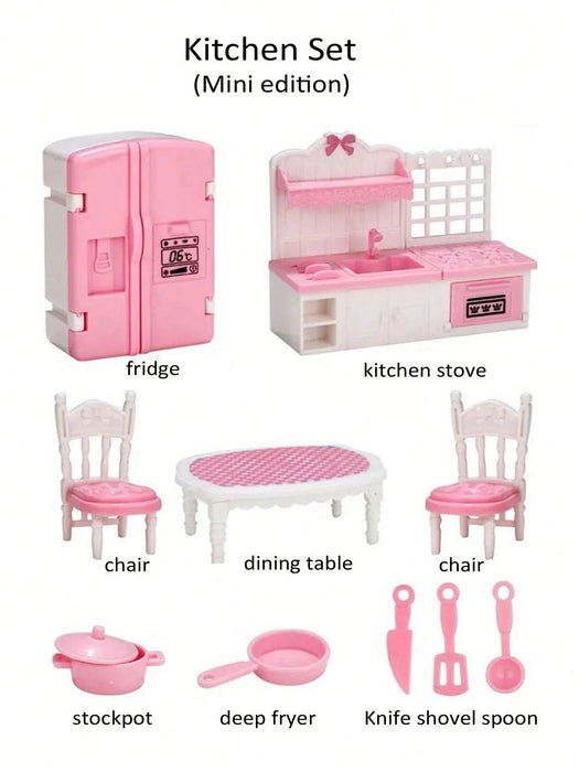 SHEIN Conjunto de muebles de cocina en miniatura para casa de muñecas - Quierox - Tienda Online