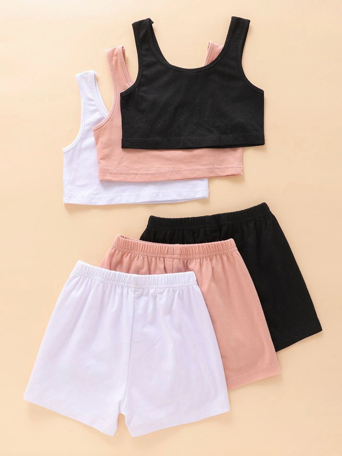 Short Shein Conjuntos SHEIN Conjunto De Niñas Top De Tirante