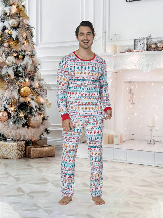 Shein Conjunto de pijama con estampado navideño para hombre - Quierox - Tienda Online