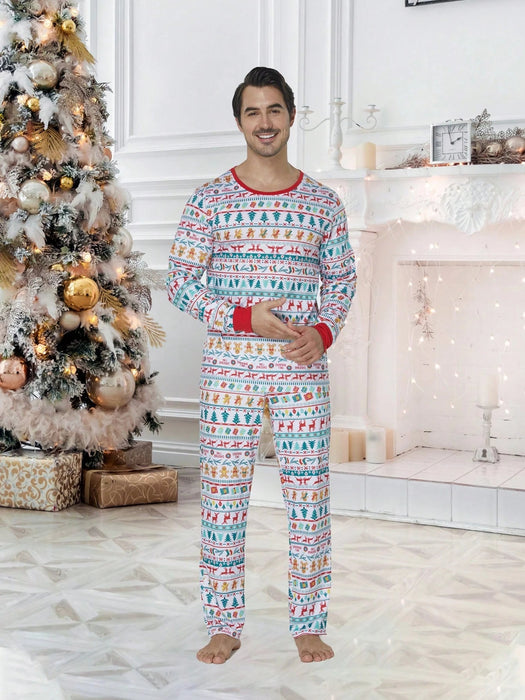 Shein Conjunto de pijama con estampado navideño para hombre - Quierox - Tienda Online