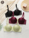 SHEIN Conjunto de sujetador push - up de 3 piezas con bordes suaves - Quierox - Tienda Online