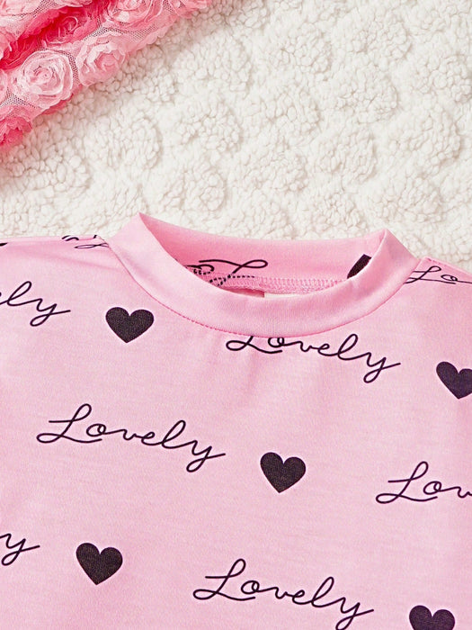 Shein Conjunto de top de manga larga de punto y falda de cuero sintético para bebé niña - Quierox - Tienda Online