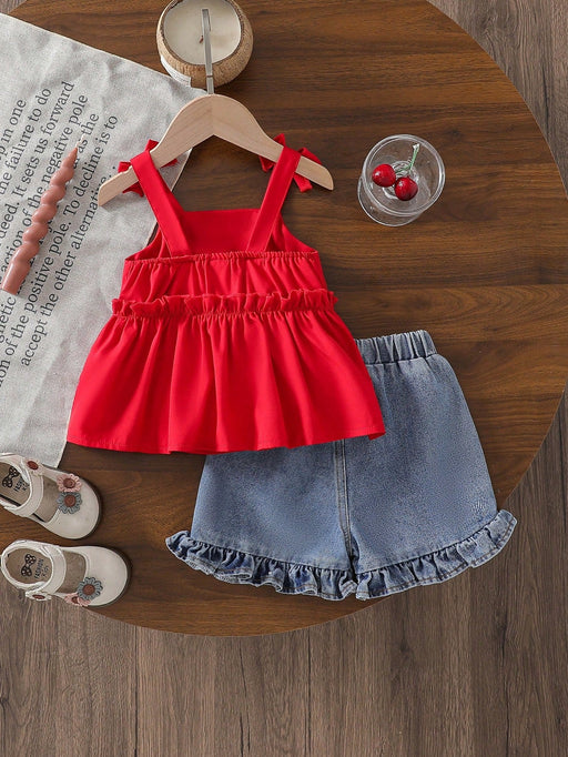 SHEIN Conjunto de top de tirantes para bebé niña - Quierox - Tienda Online