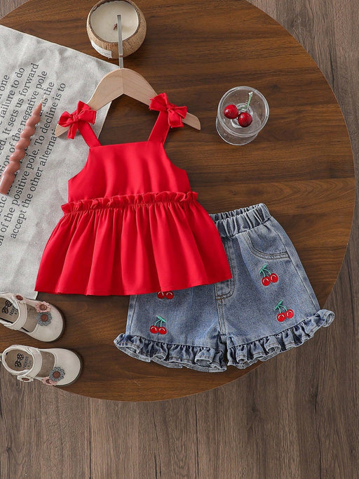 SHEIN Conjunto de top de tirantes para bebé niña - Quierox - Tienda Online