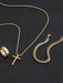 SHEIN Conjunto de tres piezas de joyería de oro para hombre, collar, pulsera y anillo con cruz - Quierox - Tienda Online