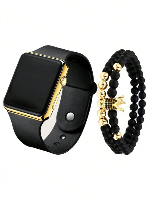 SHEIN Conjunto de un reloj digital y dos pulseras LED informales - Quierox - Tienda Online