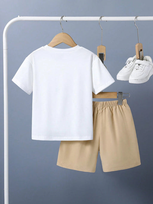 SHEIN Conjunto de verano de camiseta de manga corta y pantalones cortos - Quierox - Tienda Online