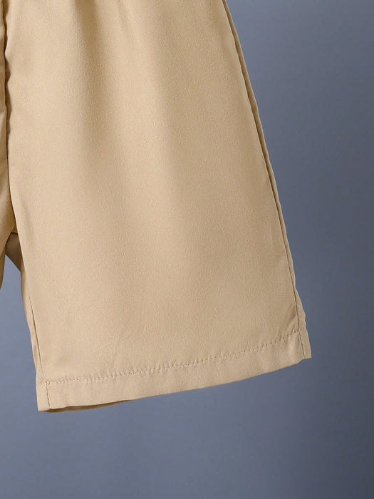 SHEIN Conjunto de verano de camiseta de manga corta y pantalones cortos - Quierox - Tienda Online
