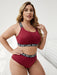 SHEIN Conjunto deportivo de lencería de sujetador y tanga con cinta de letras - Quierox - Tienda Online