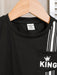 SHEIN Conjunto deportivo de niño tejido de punto suave con cuello redondo y manga corta - Quierox - Tienda Online