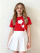 SHEIN Conjunto elegante para chicas preadolescentes: camiseta de manga corta - Quierox - Tienda Online
