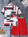 SHEIN Conjunto informal de camisa de manga corta a cuadros y pantalones cortos - Quierox - Tienda Online