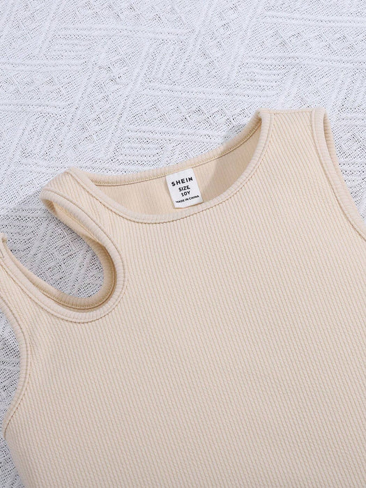 SHEIN Conjunto informal para niña, top corto de un hombro y pantalones cortos - Quierox - Tienda Online