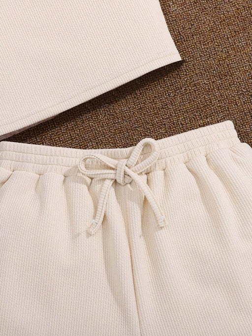 SHEIN Conjunto informal para niña, top corto de un hombro y pantalones cortos - Quierox - Tienda Online