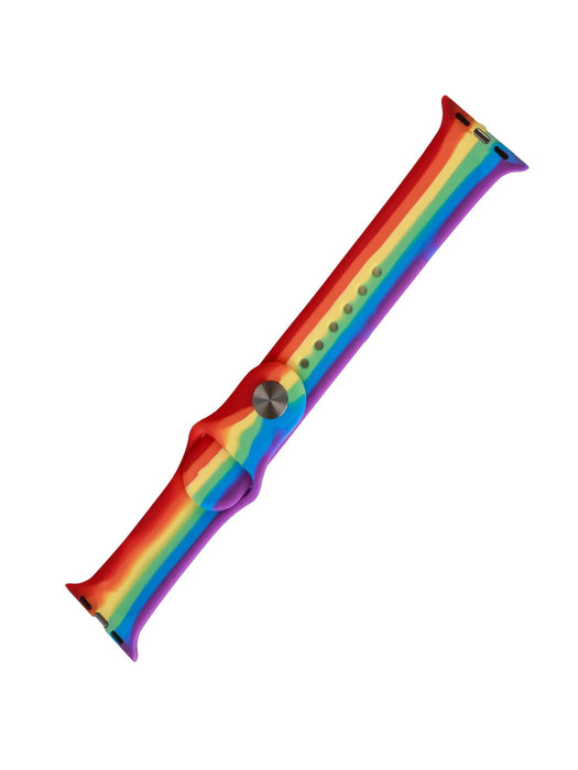 SHEIN Correa de reloj a rayas arcoíris LGBT compatible con Apple Watch 42/44mm - Quierox - Tienda Online