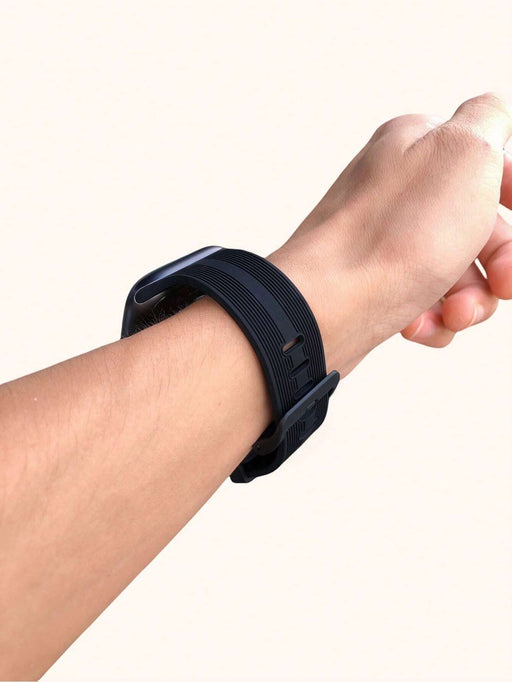 SHEIN Correa de silicona minimalista a rayas compatible con Apple Watch de 42 mm,44 mm, 45 mm, y 49 mm. Correa de repuesto para Apple Watch - Quierox - Tienda Online