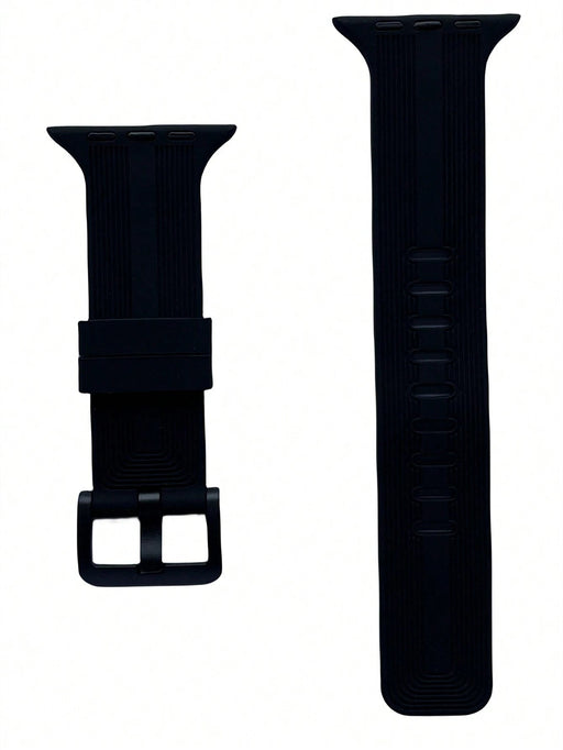 SHEIN Correa de silicona minimalista a rayas compatible con Apple Watch de 42 mm,44 mm, 45 mm, y 49 mm. Correa de repuesto para Apple Watch - Quierox - Tienda Online