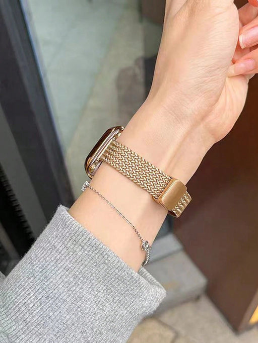 SHEIN Correa y estuche 2 en 1 color oro rosa, compatible con Apple Watch. 38mm - Quierox - Tienda Online