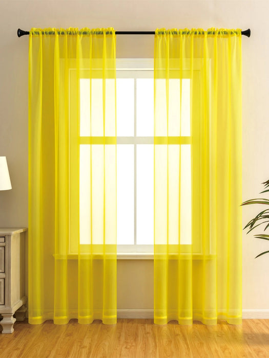 SHEIN Cortina transparente de un solo panel sólido - Quierox - Tienda Online