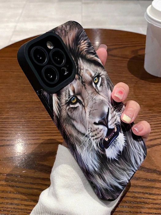 Shein Cover de teléfono de poliuretano termoplástico con estampado de león - Quierox - Tienda Online