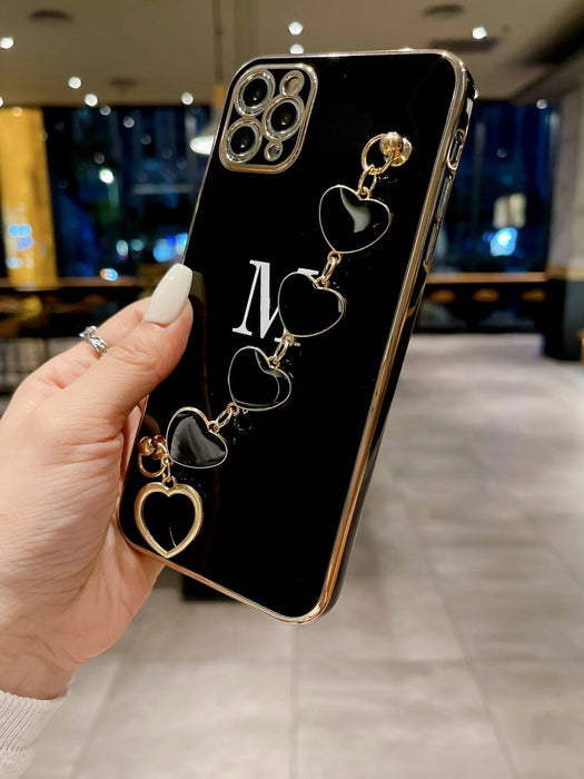 SHEIN Cover de TPU galvanizada negra con diseño de corazón para Apple - Quierox - Tienda Online