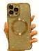 Shein Cover para teléfono con absorción magnética galvanizada en oro con decoración brillante - Quierox - Tienda Online