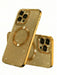 Shein Cover para teléfono con absorción magnética galvanizada en oro con decoración brillante - Quierox - Tienda Online