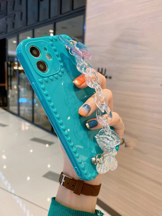 SHEIN cover teléfono con correa de mano y decoración de mariposas en 3D - Quierox - Tienda Online