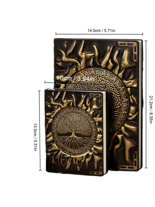 Shein Cuaderno Vintage Repujado Para Diario, Planificación De Viajes, 100 Hojas/200 Páginas - Quierox - Tienda Online