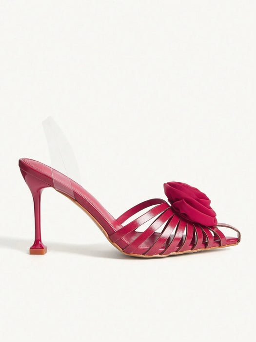 SHEIN CUCCOO CHICEST Sandalias de tacón alto de aguja con múltiples tiras - Quierox - Tienda Online