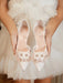 SHEIN CUCCOO HITCHD Tacones altos con punta puntiaguda, diseño floral - Quierox - Tienda Online