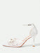 SHEIN CUCCOO HITCHD Tacones altos con punta puntiaguda, diseño floral - Quierox - Tienda Online