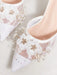 SHEIN CUCCOO HITCHD Tacones altos con punta puntiaguda, diseño floral - Quierox - Tienda Online