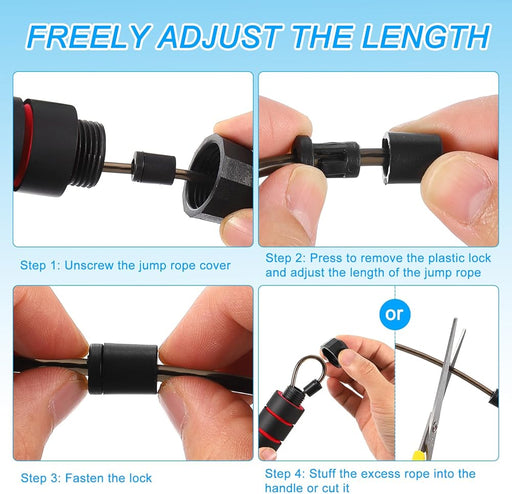 SHEIN Cuerda De Saltar Ajustable Con Peso Y Mango Antideslizante - Quierox - Tienda Online