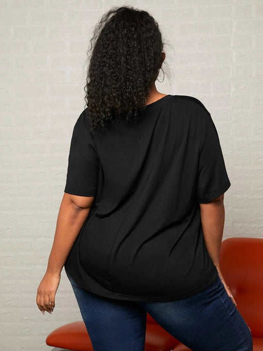 SHEIN CURVE+ Camiseta con estampado de letra - Quierox - Tienda Online