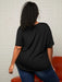 SHEIN CURVE+ Camiseta con estampado de letra - Quierox - Tienda Online