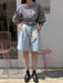 SHEIN DAZY Blusa suelta de cuello redondo a cuadros con mangas de farol - Quierox - Tienda Online