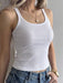 Shein DAZY Camiseta de verano casual, de cuello redondo y sin mangas - Quierox - Tienda Online