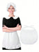 Shein Delantal corto blanco de sirvienta con volantes, estilo retro para cocina/limpieza 71*47.5cm - Quierox - Tienda Online