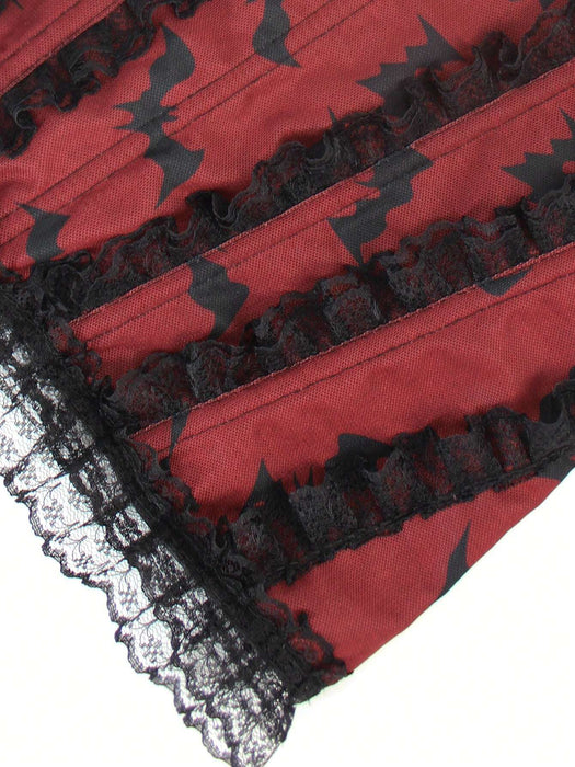 Shein EgrlEra Top con hombros con estampado de murciélago y ribete de encaje para disfraz gótico - Quierox - Tienda Online