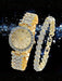 SHEIN Elegante reloj de cuarzo de 2 pcs de joyería, reloj de pulsera redondo para mujer - Quierox - Tienda Online