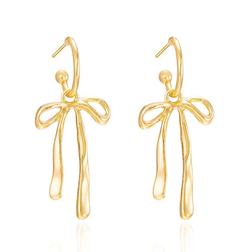 Shein Elegantes pendientes de borla con lazo dorado para mujer, diseño ligero y elegante - Quierox - Tienda Online