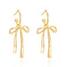 Shein Elegantes pendientes de borla con lazo dorado para mujer, diseño ligero y elegante - Quierox - Tienda Online