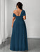 Shein Elenzga Vestido asimétrico con abertura lateral y dobladillo de gasa elegante - Quierox - Tienda Online