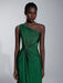 Shein Elitara Vestido holgado de dama de honor de línea A con un hombro - Quierox - Tienda Online