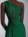Shein Elitara Vestido holgado de dama de honor de línea A con un hombro - Quierox - Tienda Online