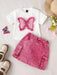 SHEIN Elladie Kids 1 Conjunto de Verano Casual para Niñas Jóvenes - Quierox - Tienda Online