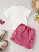 SHEIN Elladie Kids 1 Conjunto de Verano Casual para Niñas Jóvenes - Quierox - Tienda Online