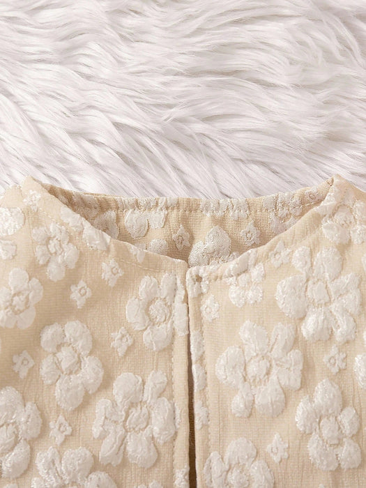SHEIN Elladie kids Set de 2 piezas con chaqueta de manga larga con volantes - Quierox - Tienda Online
