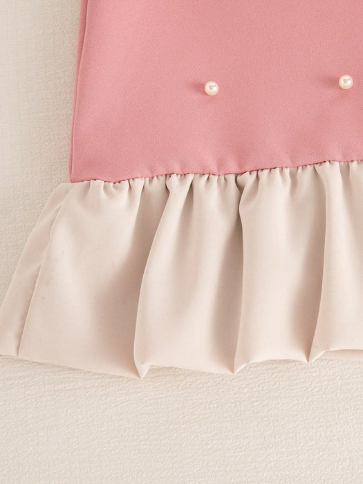 SHEIN Elladie kids Vestido corto de princesa elegante y sencillo para niñas - Quierox - Tienda Online